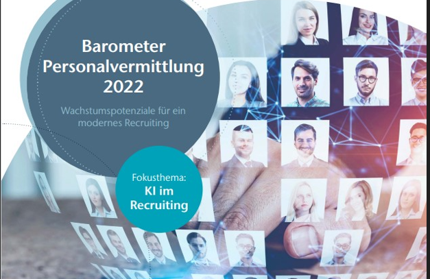 Titelseite der Studie "Barometer Personalvermittlung 2022"